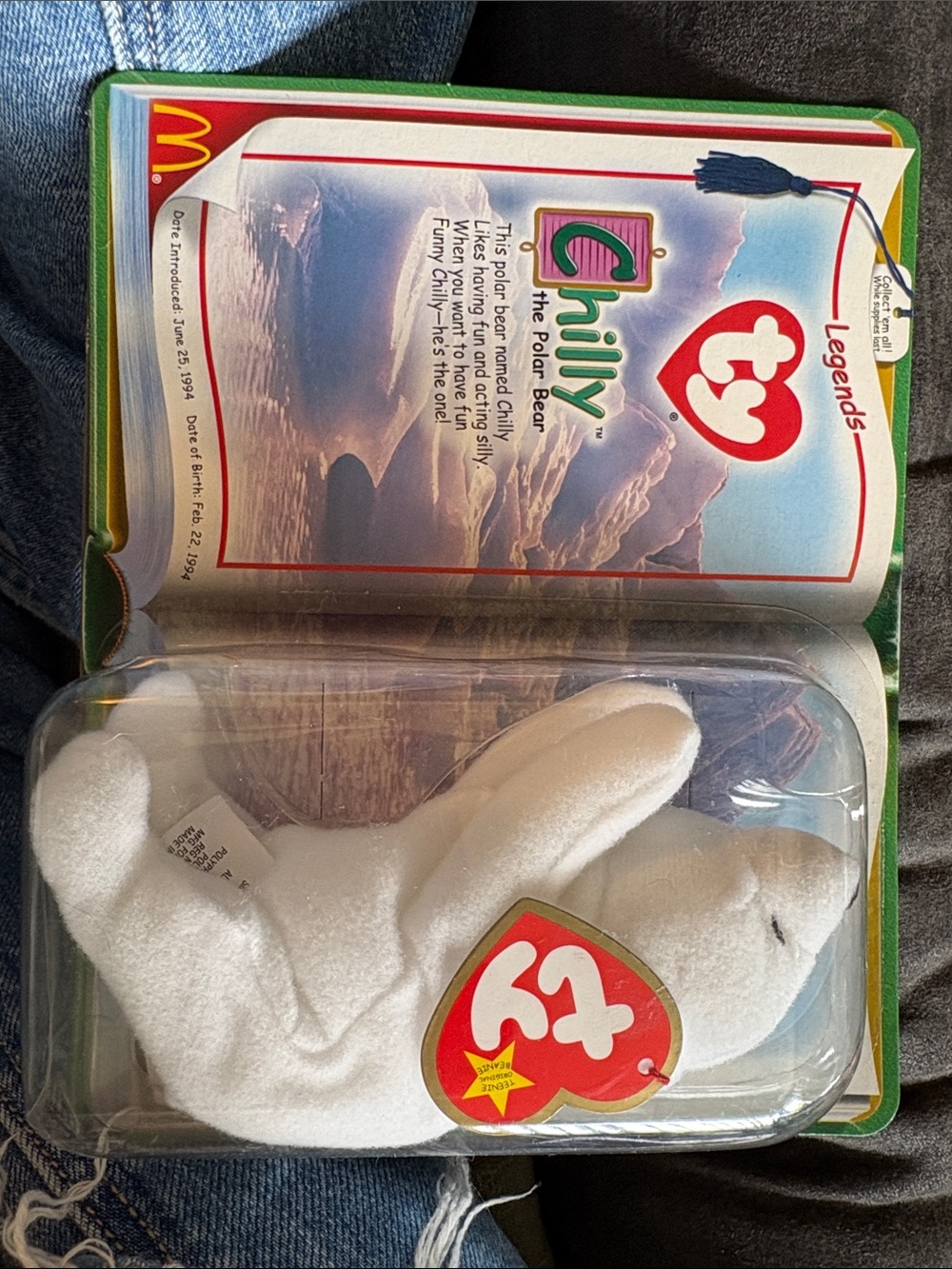 Ty White Chilly the Polar Bear Beanie Baby